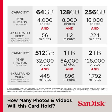 SanDisk Express 256GB 880/650MB/s UHS-I U3 A1 microSDXC Hafıza Kartı SDSQXFN-256G-GN4NN