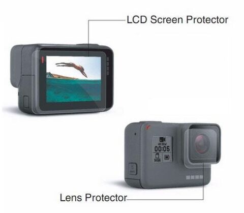 Gopro Hero 5 İçin Lcd ve Lens Koruyucu Jelatin