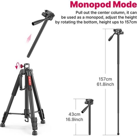 Ulanzi U-Select VT-01 Çok Fonksiyonlu Taşınabilir Alüminyum Tripod Monopod