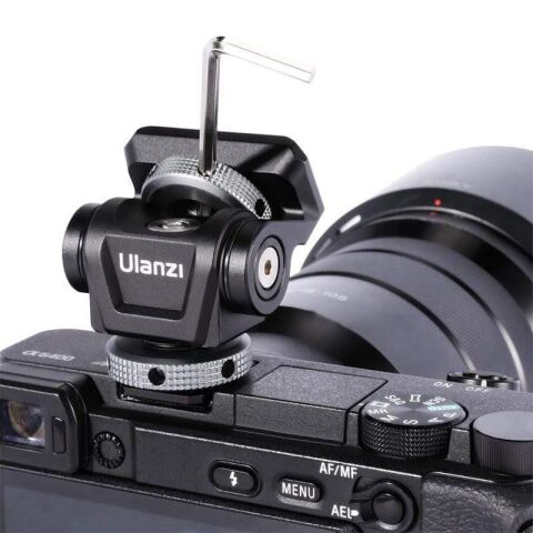 Ulanzi U150 Kamera Üstü Monitör Bağlantı Kafası Ball Head