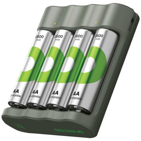 Gp Recyko Şarj Cihazı ve 4x2600 Mah AA Pil