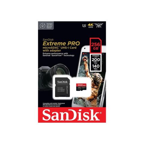 Sandisk Extreme Pro 256GB 200mb/s MicroSDXC Hafıza
