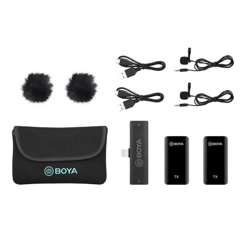 Boya BY-XM6 S4 İkili Kablosuz Yaka Mikrofonu - Lightning