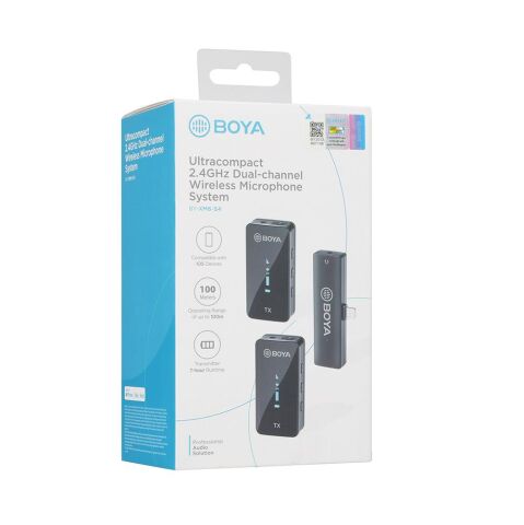 Boya BY-XM6 S4 İkili Kablosuz Yaka Mikrofonu - Lightning