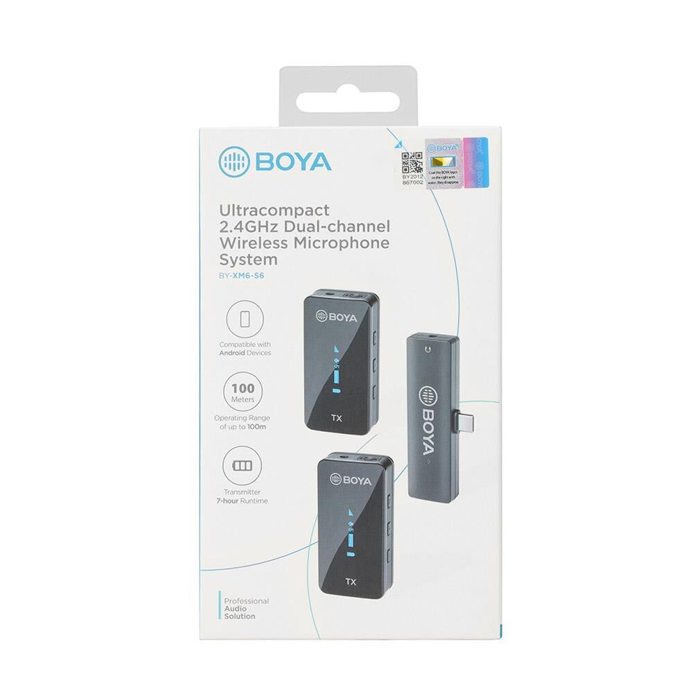 Boya BY-XM6 S6 İkili Kablosuz Yaka Mikrofonu - Type-C