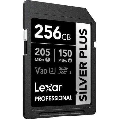 Lexar Professional 256GB 205 MB/s Silver Plus SD Hafıza Kartı