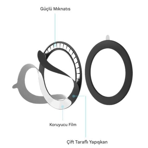Ulanzi M019 MagSafe Uyumlu Manyetik Ring Halka Sticker - M019