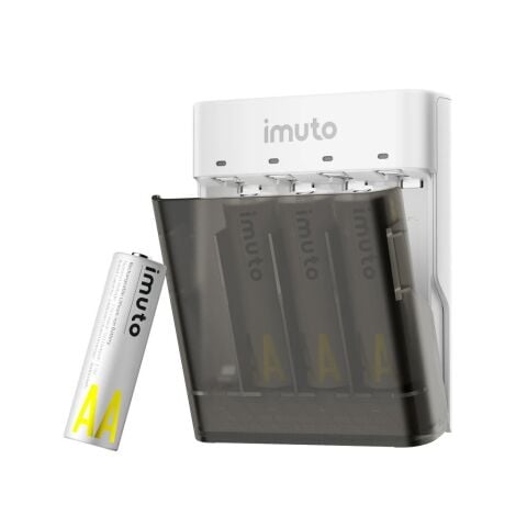 Imuto 3600mWh AA Şarj Edilebilir Pil + Power Case Şarj Kiti (4’lü Paket)