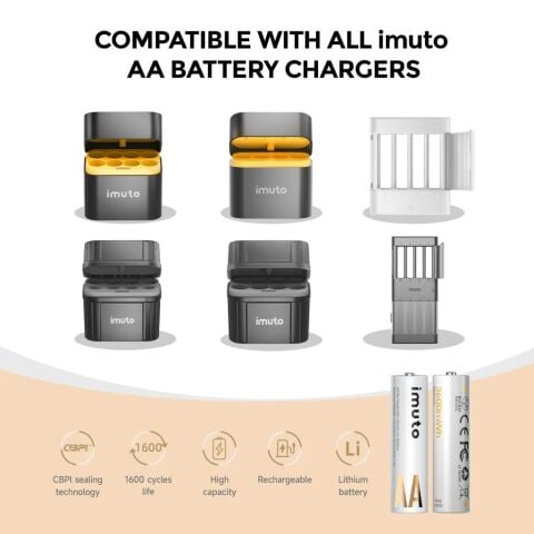 Imuto 3600mWh AA Şarj Edilebilir Lityum Pil (8’li Paket)