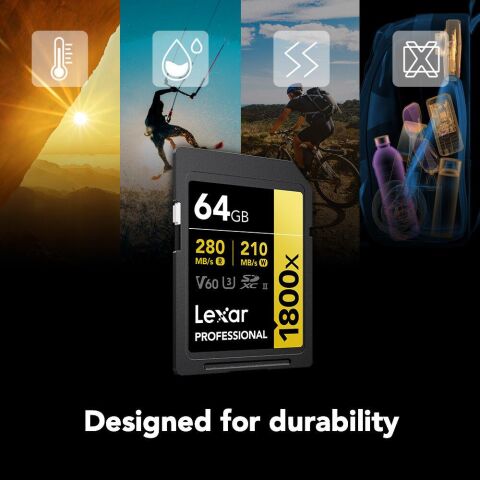 Lexar Professional 64GB 280mb/s SDXC Hafıza Kartı