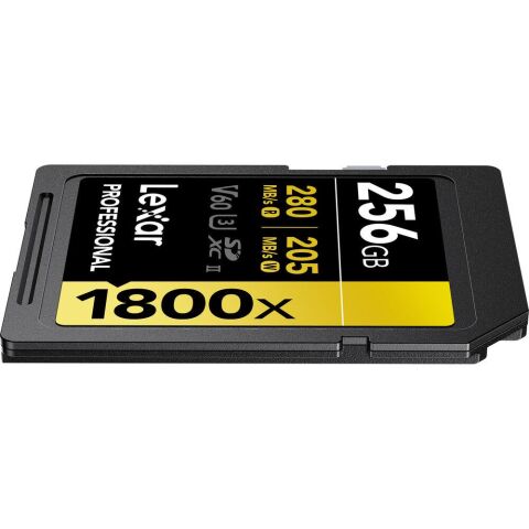 Lexar Professional 256GB 1800X 280 MB/s 4K V60 SDXC Hafıza Kartı
