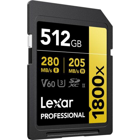 Lexar Professional 512GB 280 MB/s Gold SD Hafıza Kartı