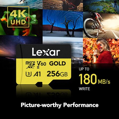 Lexar Professional 256GB 280 MB/s Gold Micro SD Hafıza Kartı
