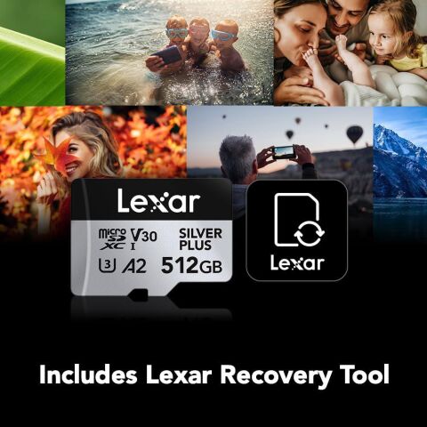 Lexar Professional 512GB 205 MB/s Silver Plus MicroSD Hafıza Kartı