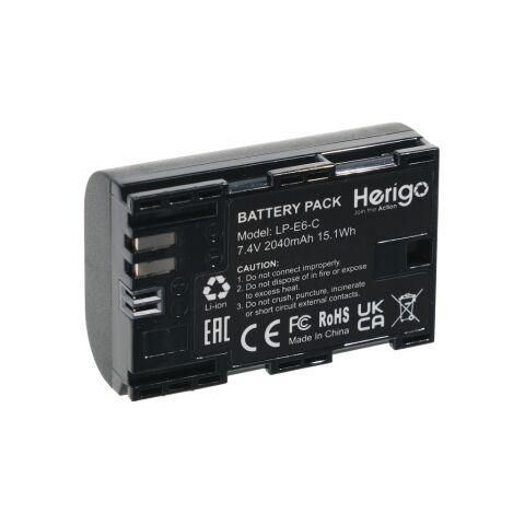 Herigo LP-E6-C 2040mAh Type-C Şarjlı Batarya (LP-E6 Uyumlu)