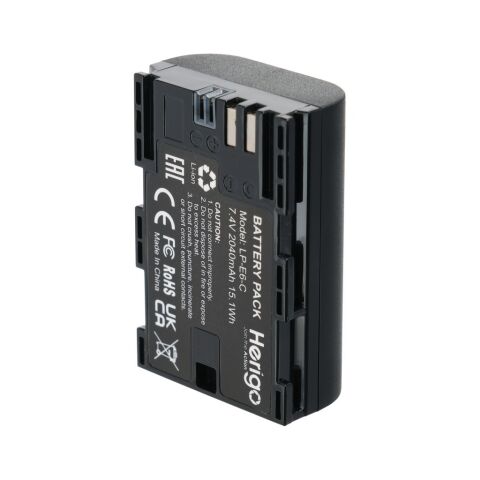 Herigo LP-E6-C 2040mAh Type-C Şarjlı Batarya (LP-E6 Uyumlu)