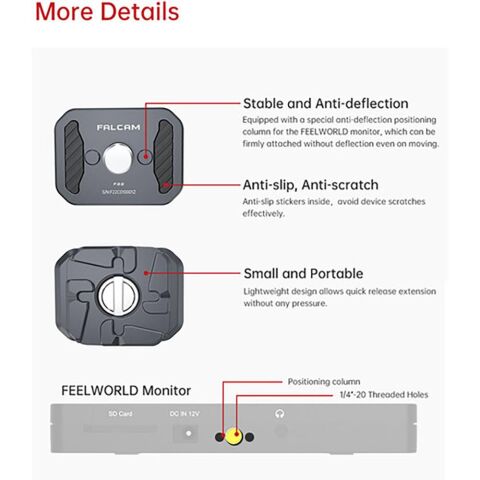 Falcam F22 Monitor Quick Release Monitörler İçin Plate