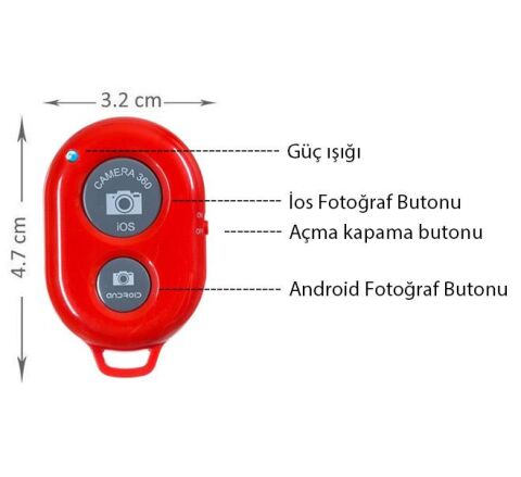 Sanger SG-R01 Telefon Bluetooth Kumanda Kırmızı