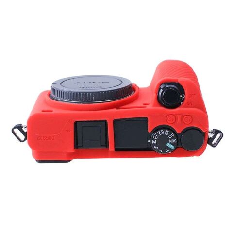 Sanger Silikon Kılıf Sony A6500 Uyumlu Kırmızı