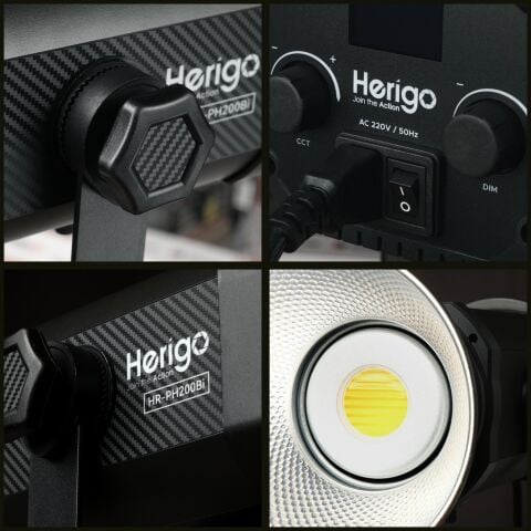 Herigo HR-PH200Bi 200W Bi-Color Fotoğraf ve Video LED Işık