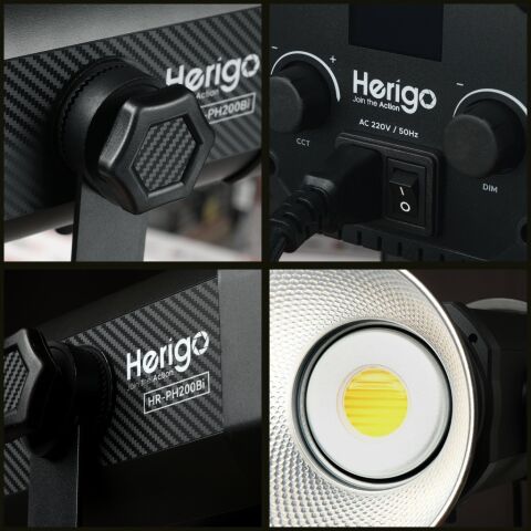 Herigo HR-PH200Bi 200W Bi-Color Fotoğraf ve Video LED Işık
