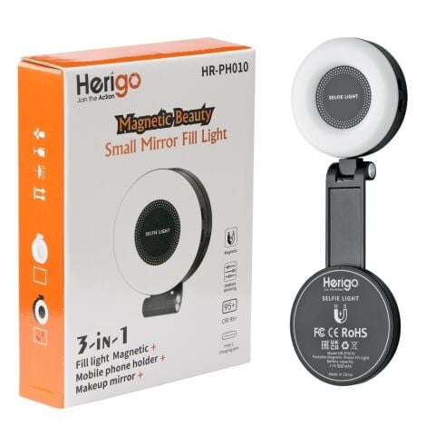 Herigo HR-PH010 Aynalı Manyetik Selfie Işığı Telefon Standı
