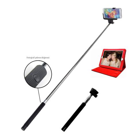 Kjstar Telefon İçin Dahili Kumandalı Monopod Siyah