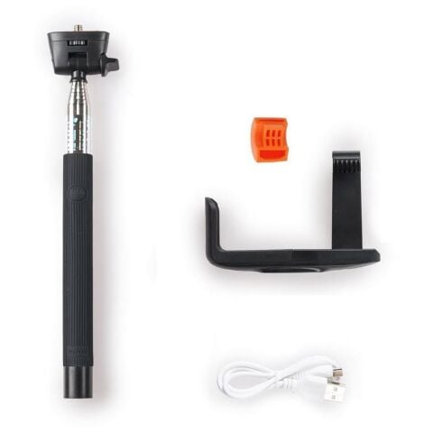 Kjstar Telefon İçin Dahili Kumandalı Monopod Siyah
