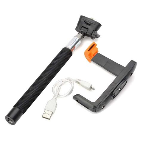 Kjstar Telefon İçin Dahili Kumandalı Monopod Siyah