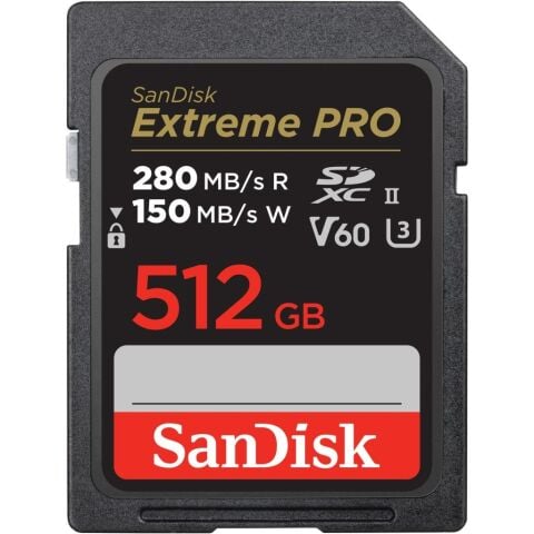 SanDisk Extreme PRO 512GB V60 280MB/s UHS-II SDXC Hafıza Kartı - SDSDXEP-512G-GN4IN
