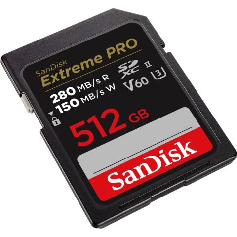 SanDisk Extreme PRO 512GB V60 280MB/s UHS-II SDXC Hafıza Kartı - SDSDXEP-512G-GN4IN