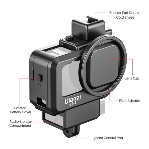 Ulanzi G9-4 Gopro Hero 9 Vlog Case Plastik Çerçeve