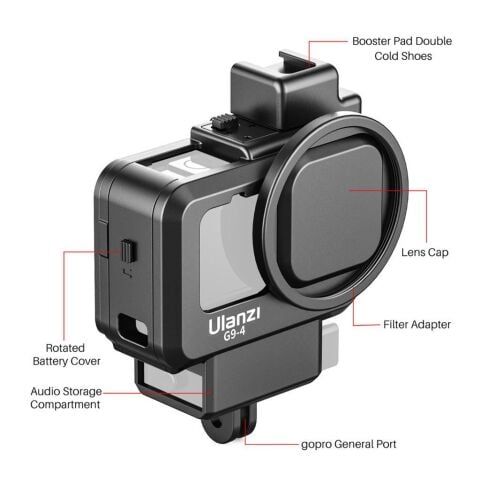 Ulanzi G9-4 Gopro Hero 9 Vlog Case Plastik Çerçeve