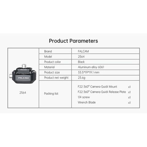 Falcam F22 Aksiyon Kamera Quick Release Kit
