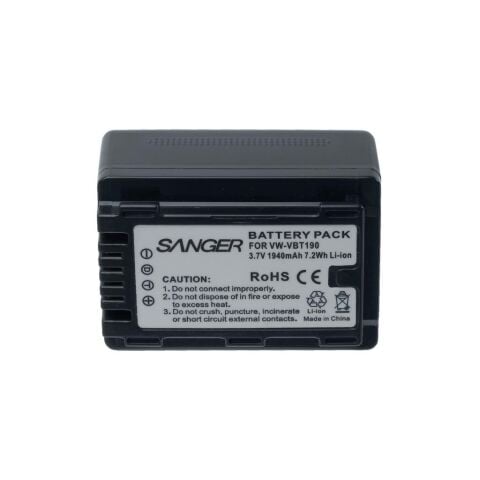 Sanger VW-VBT190 Panasonic Kamera Batarya(Yeni Nesil Çipli)