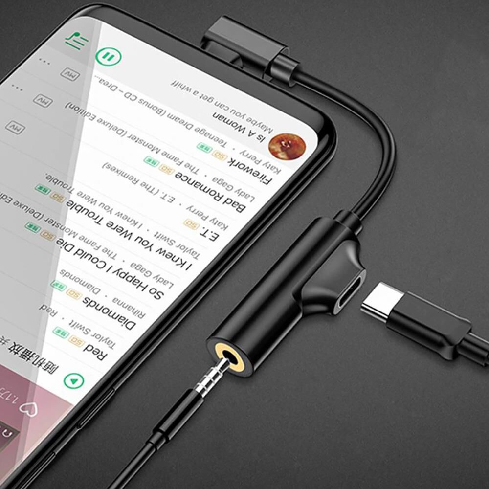 Type-c Kulaklık Mikrofon Dönüştürücü Şarj Girişli