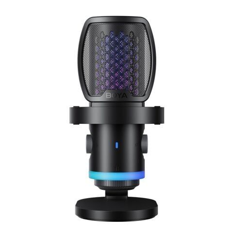 BOYA CastMic G40B RGB Aydınlatmalı Gürültü Engellemeli USB Mikrofon ve Boom Arm Set