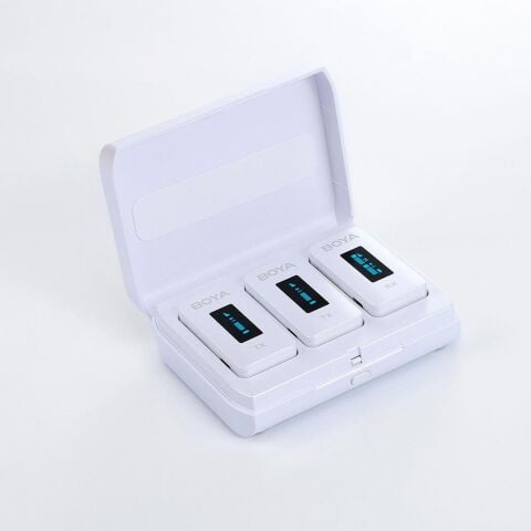 Boya BY-XM6-K2W Kablosuz İkili Yaka Mikrofonu (Beyaz)