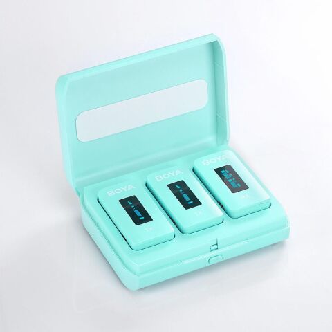 Boya BY-XM6-K2G Kablosuz İkili Yaka Mikrofonu (Yeşil)