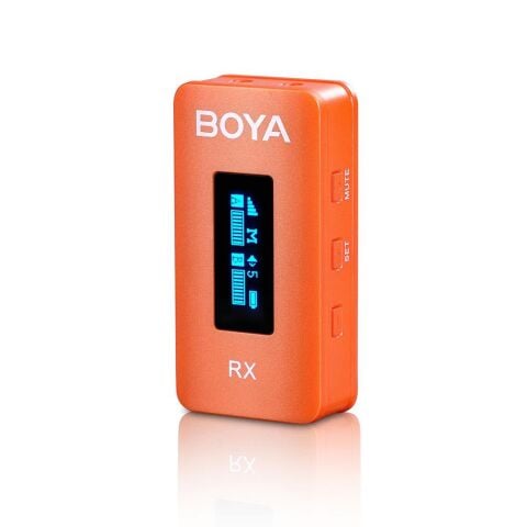Boya BY-XM6-K2O Kablosuz İkili Yaka Mikrofonu (Turuncu)