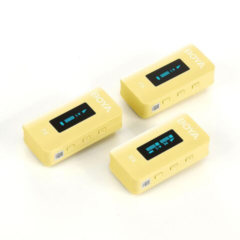 Boya BY-XM6-K2Y Kablosuz İkili Yaka Mikrofonu (Sarı)