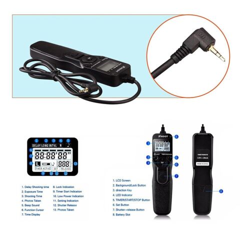 Shoot RS-60E3 Canon İçin Timer Uzaktan Kumanda
