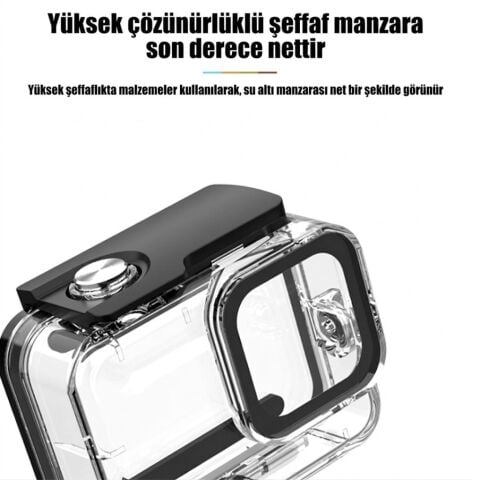 Sanger Hero 9-10-11-12-13 Uyumlu 30M Su Geçirmez Sualtı Housing Kılıfı