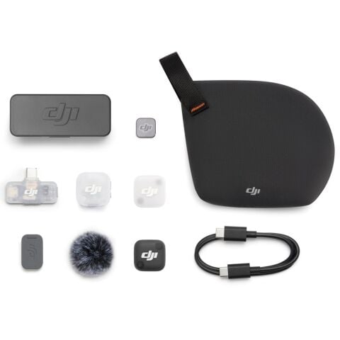 DJI Mic Mini 2 Kablosuz Yaka Mikrofon Seti (1 TX + 1 Mobile RX + Şarj Kutusu)