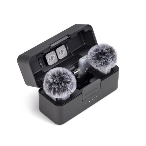 DJI Mic Mini 2 İkili Kablosuz Yaka Mikrofon Seti Mobil Alıcılı (2 TX + 1 Mobile RX + Şarj Kutusu)
