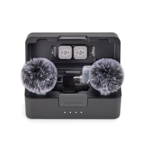 DJI Mic Mini 2 İkili Kablosuz Yaka Mikrofon Seti Mobil Alıcılı (2 TX + 1 Mobile RX + Şarj Kutusu)