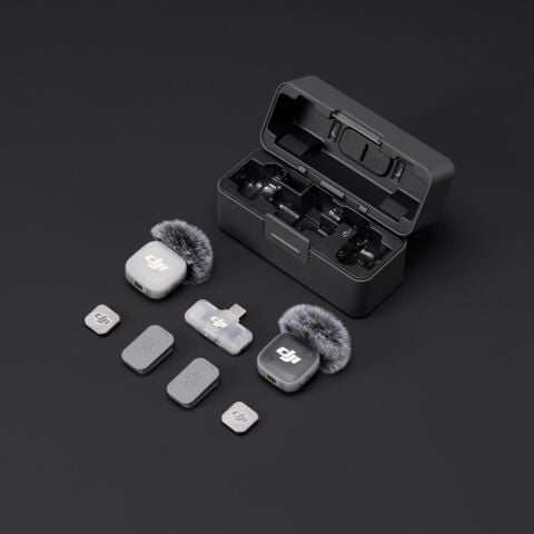 DJI Mic Mini 2 İkili Kablosuz Yaka Mikrofon Seti Mobil Alıcılı (2 TX + 1 Mobile RX + Şarj Kutusu)