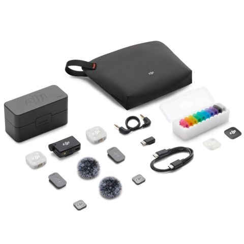 DJI Mic Mini 2 İkili Kablosuz Yaka Mikrofon Seti (2 TX + 1 RX + Şarj Kutusu)