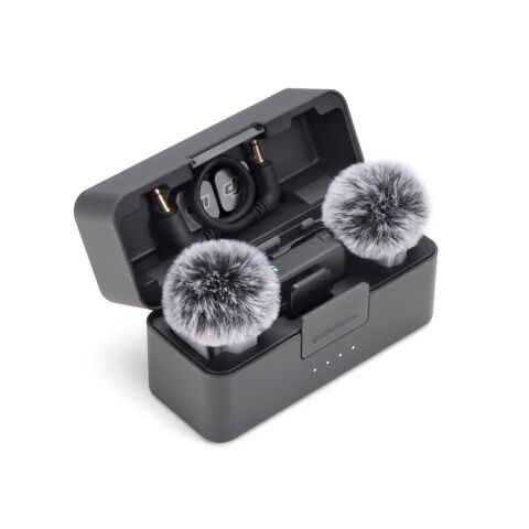 DJI Mic Mini 2 İkili Kablosuz Yaka Mikrofon Seti (2 TX + 1 RX + Şarj Kutusu)