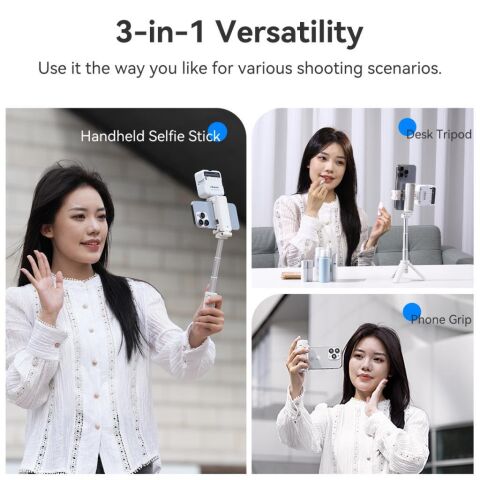 Ulanzi JJ02 Extendable Telefon Tripod Grip Beyaz